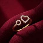 Gold Heart Duo Ring