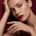 Silver Pear Drop Eternity Ring