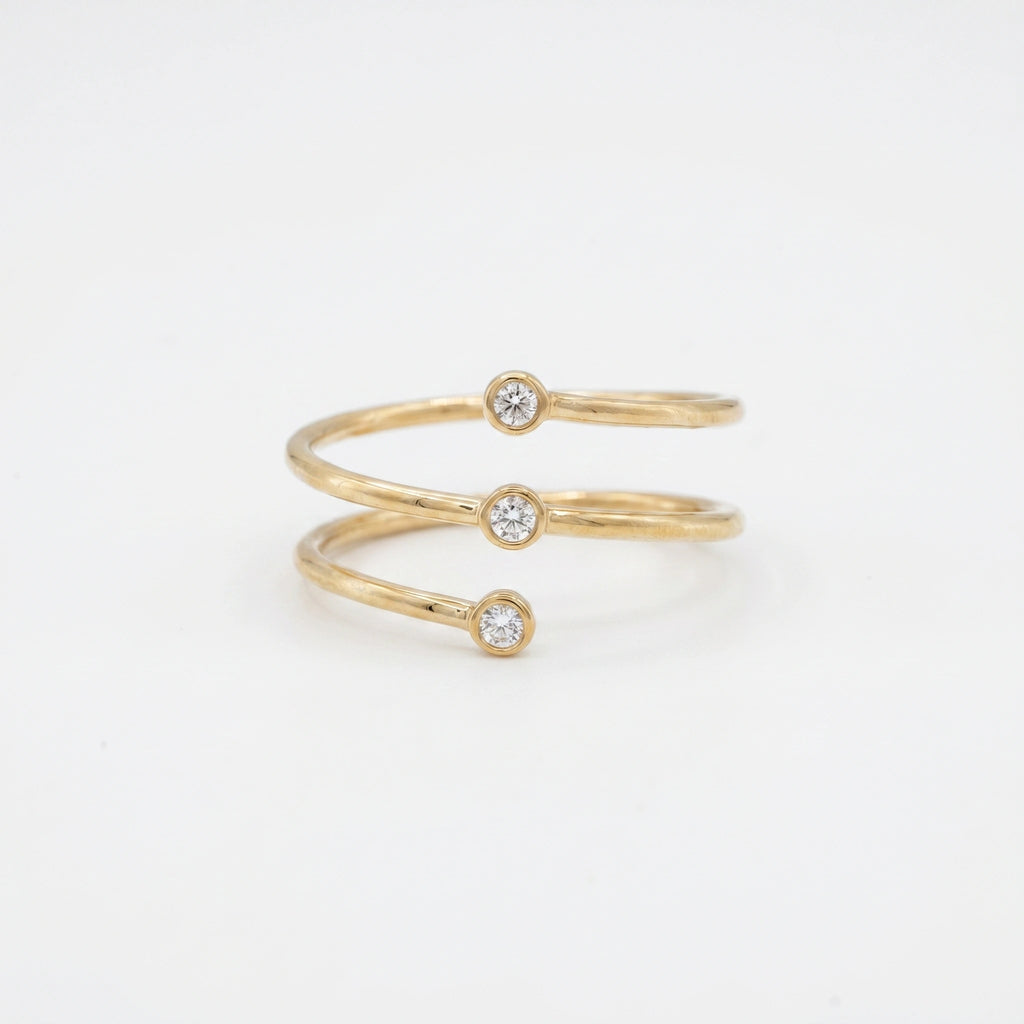 Gold Triple Orbit Ring