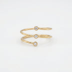 Gold Triple Orbit Ring