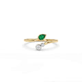 Gold Pear Open Wrap Ring