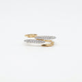 Gold Ribbon Crossover Ring