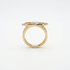 Gold Ribbon Crossover Ring
