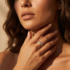 Gold Ribbon Crossover Ring