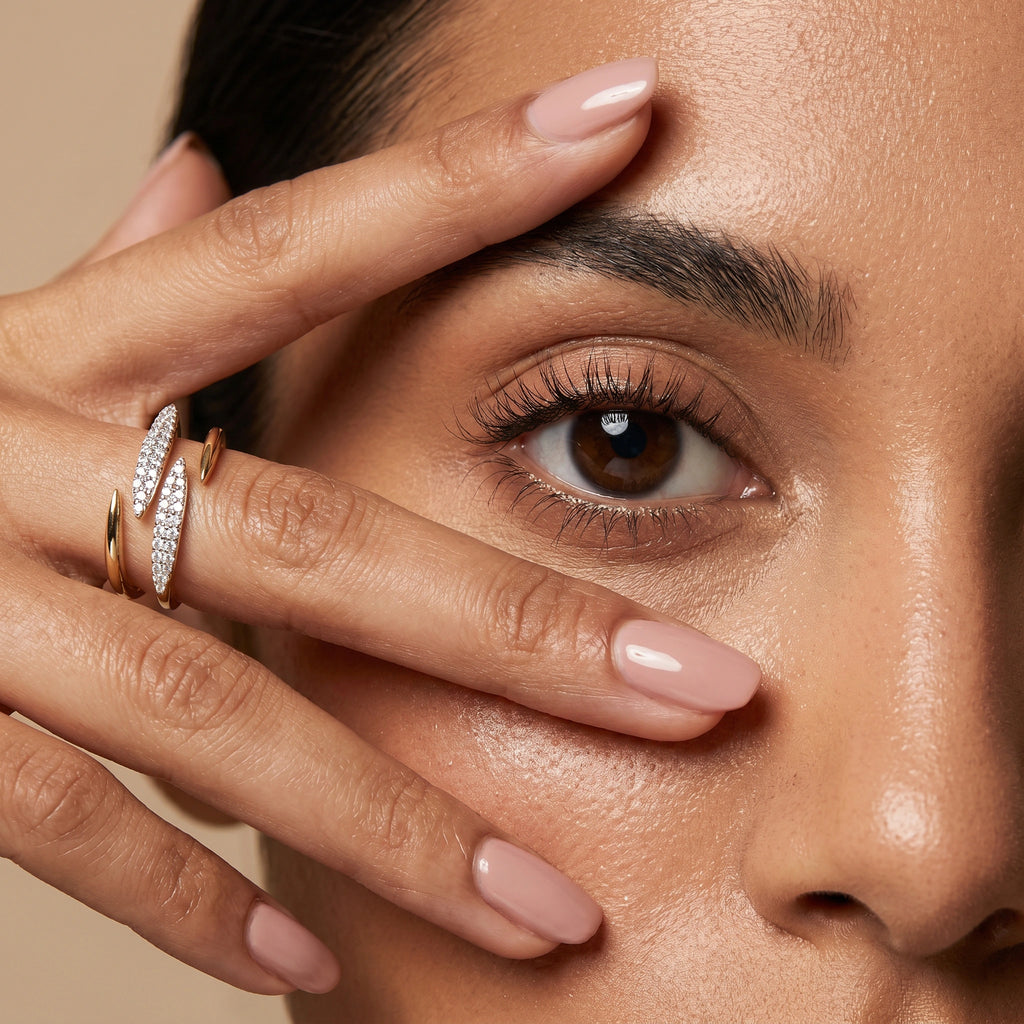 Gold Ribbon Crossover Ring
