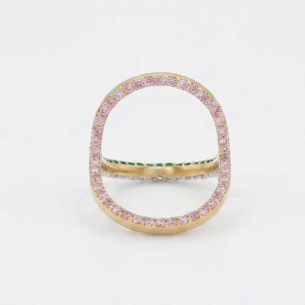 Gold Triple Facet Statement Ring