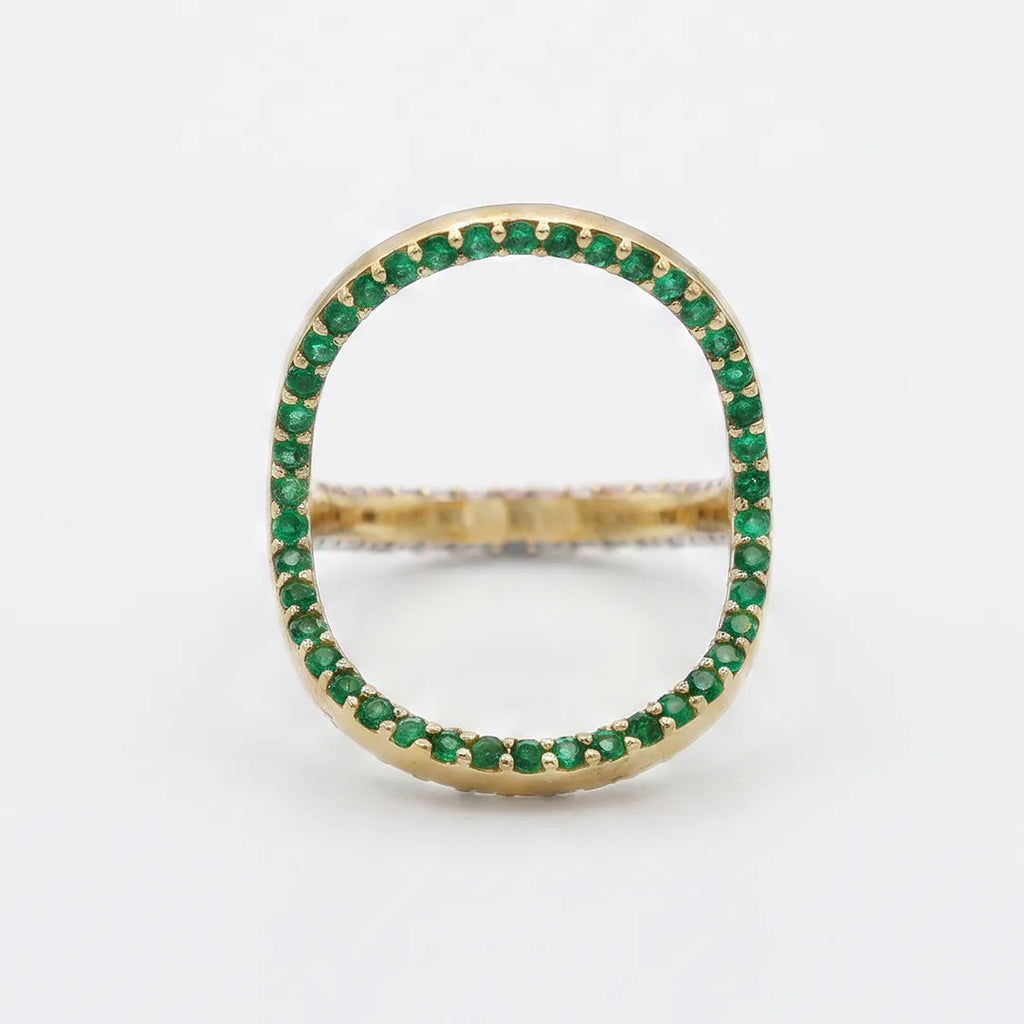 Gold Triple Facet Statement Ring