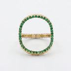 Gold Triple Facet Statement Ring