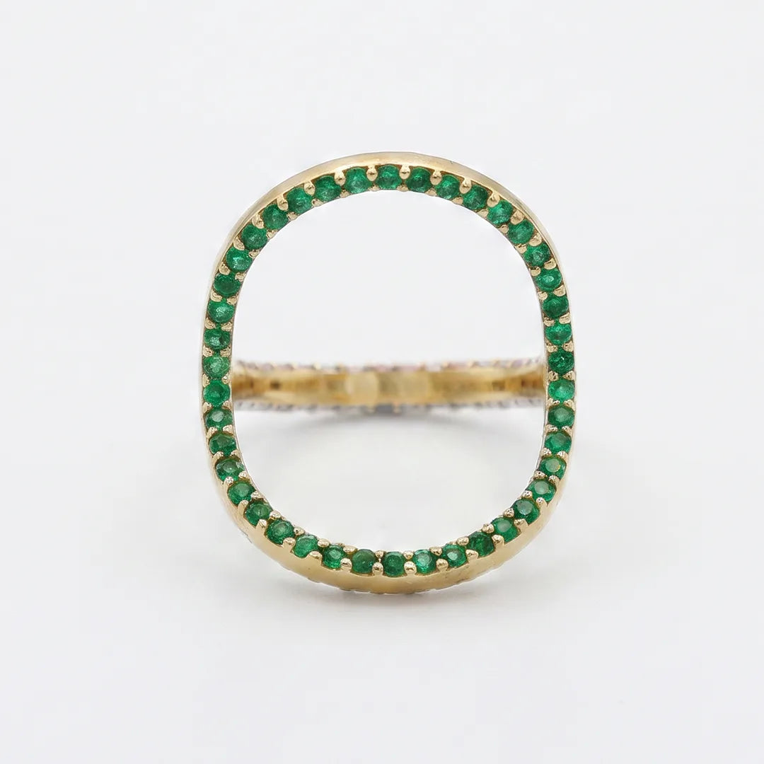 Gold Triple Facet Statement Ring