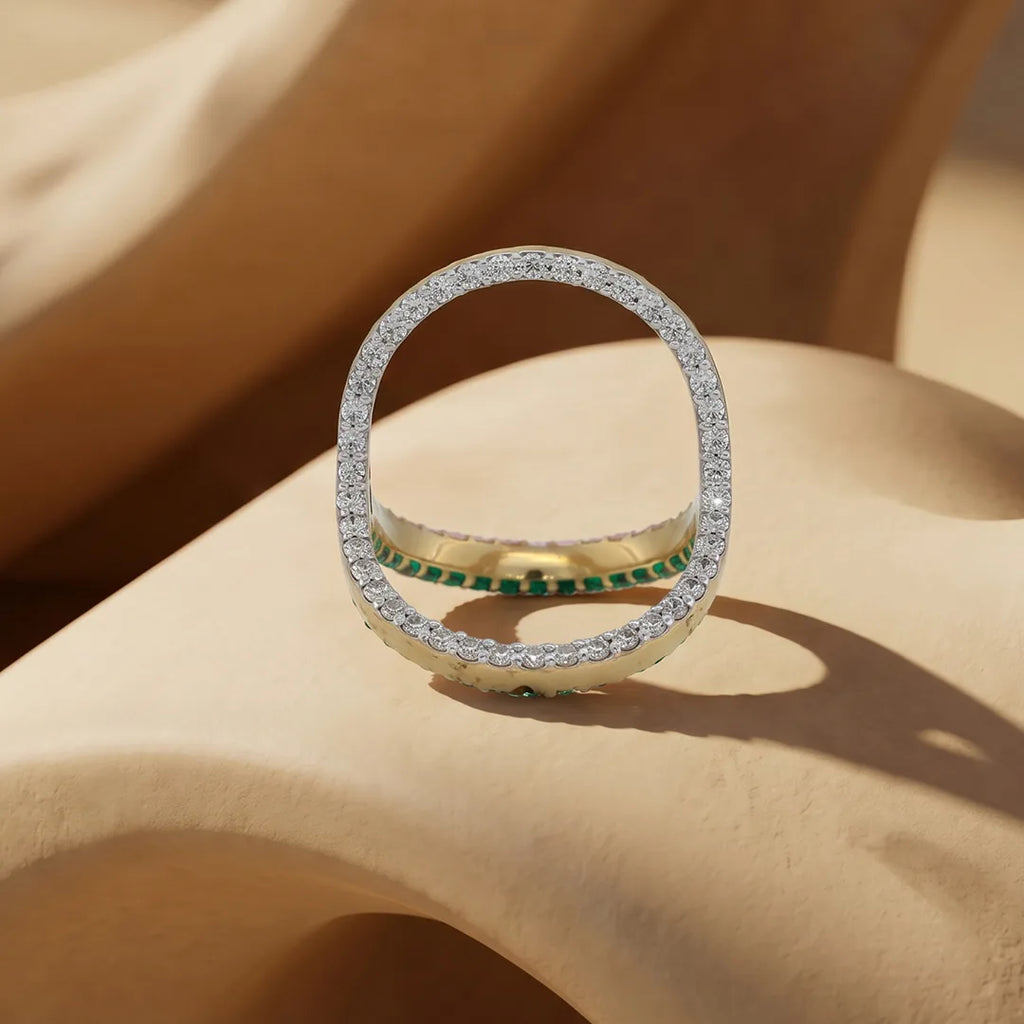 Gold Triple Facet Statement Ring