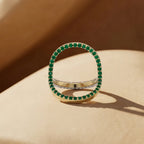 Gold Triple Facet Statement Ring