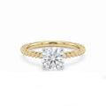 Gold Twisted Solitaire Ring