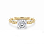 Gold Twisted Solitaire Ring