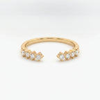 Gold Twin Row Open Ring