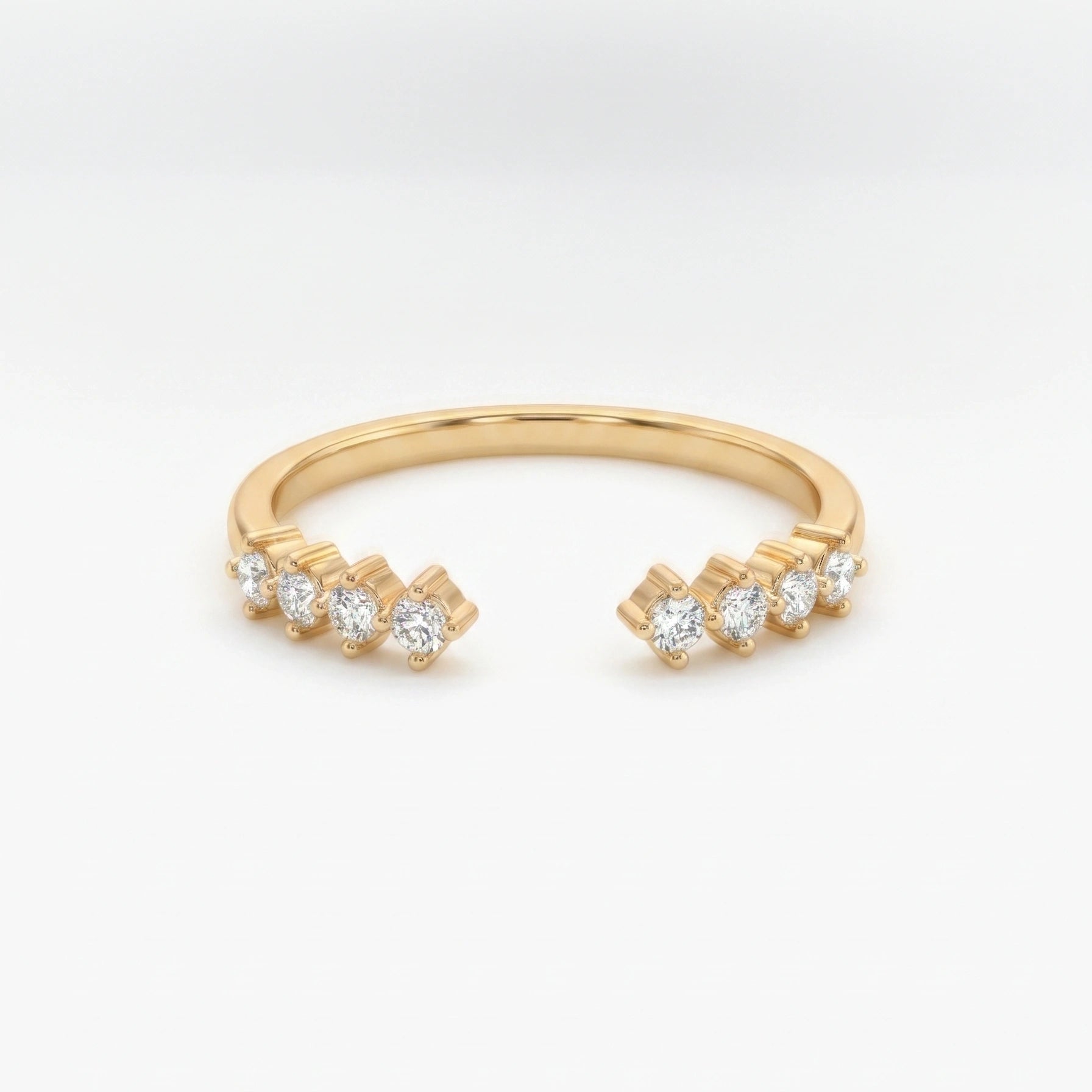 Gold Twin Row Open Ring