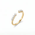 Gold Twin Row Open Ring