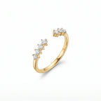 Gold Twin Row Open Ring