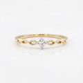 Gold Botanica Solitaire Ring