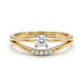 Gold Contour Solitaire Ring