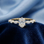 Gold Oval Vine Ring