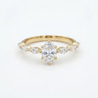 Gold Oval Vine Ring