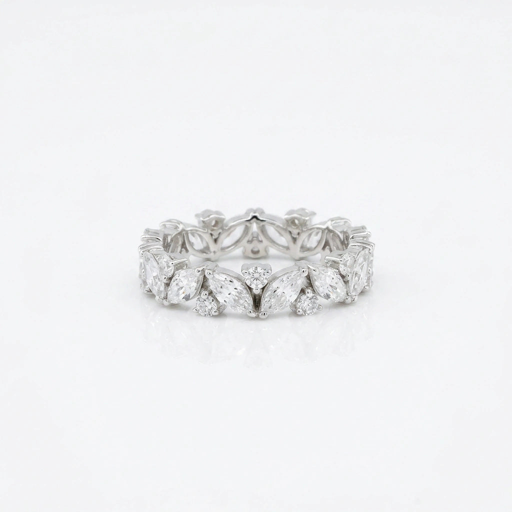 Silver Marquise Vine Band Ring