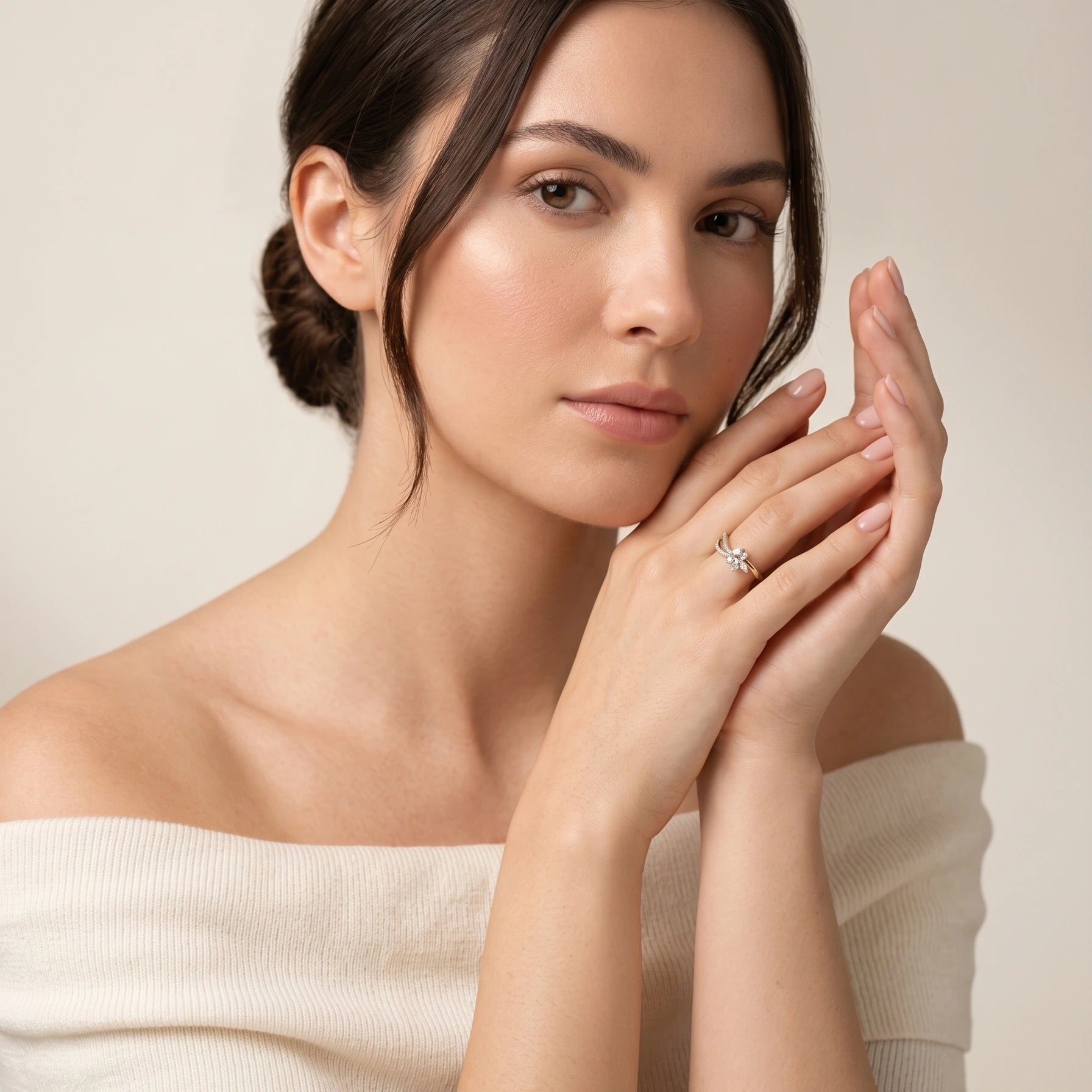 Gold Marquise Bloom Ring