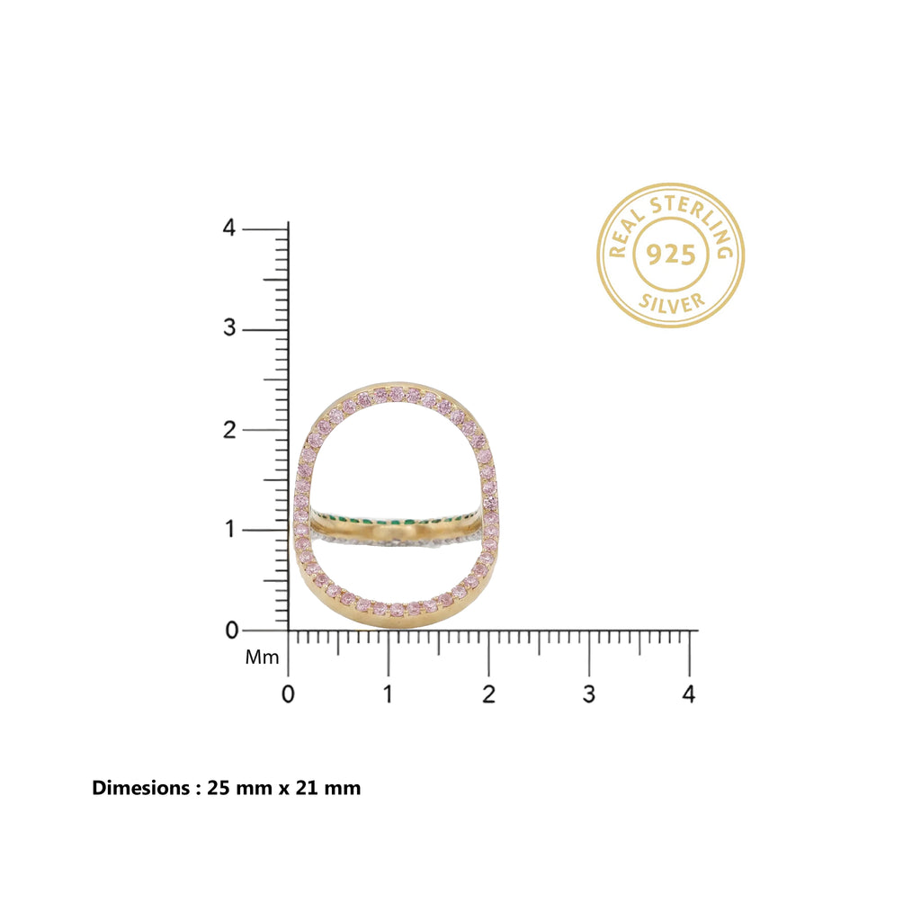 Gold Triple Facet Statement Ring