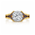 Gold Cushion Cut Solitaire Ring