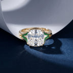 Gold Split Shank Cushion Ring