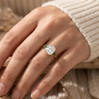 Gold Split Shank Cushion Ring