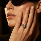 Gold Split Shank Cushion Ring
