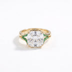 Gold Split Shank Cushion Ring