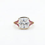 Gold Ruby Split Shank Ring