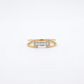 Gold Linear Duo Ring