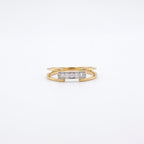 Gold Linear Duo Ring