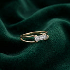 Gold Linear Duo Ring