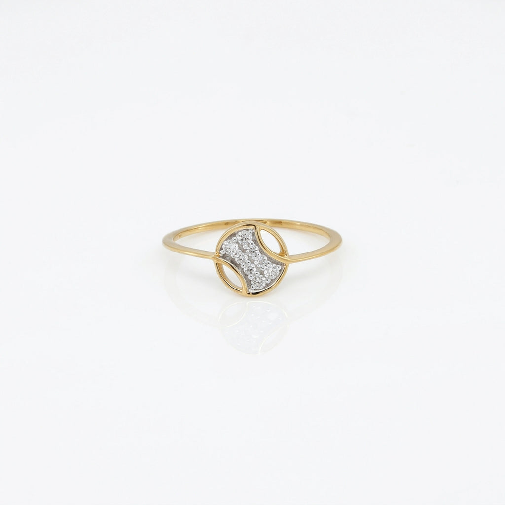 Gold Eclipse Arc Ring