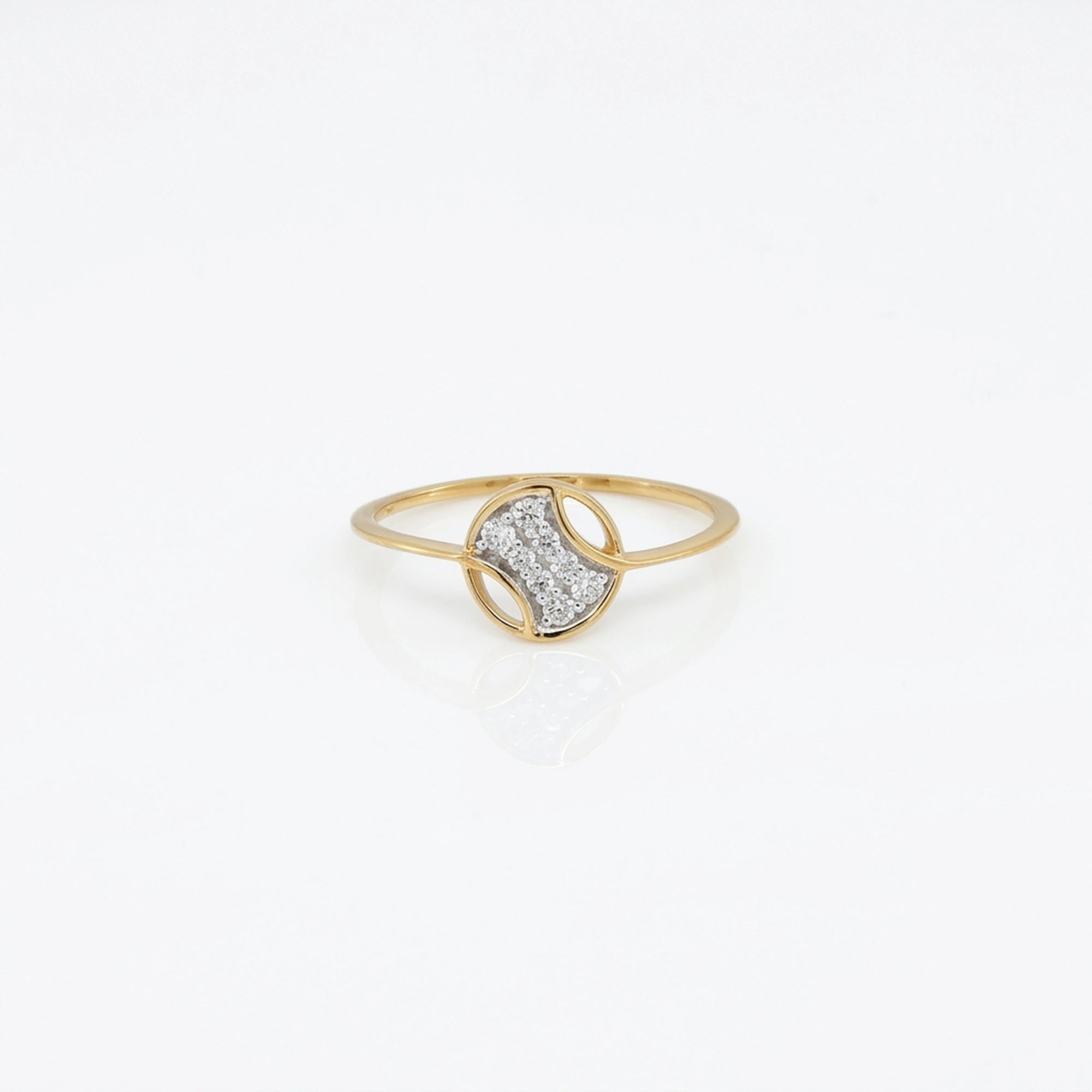 Gold Eclipse Arc Ring