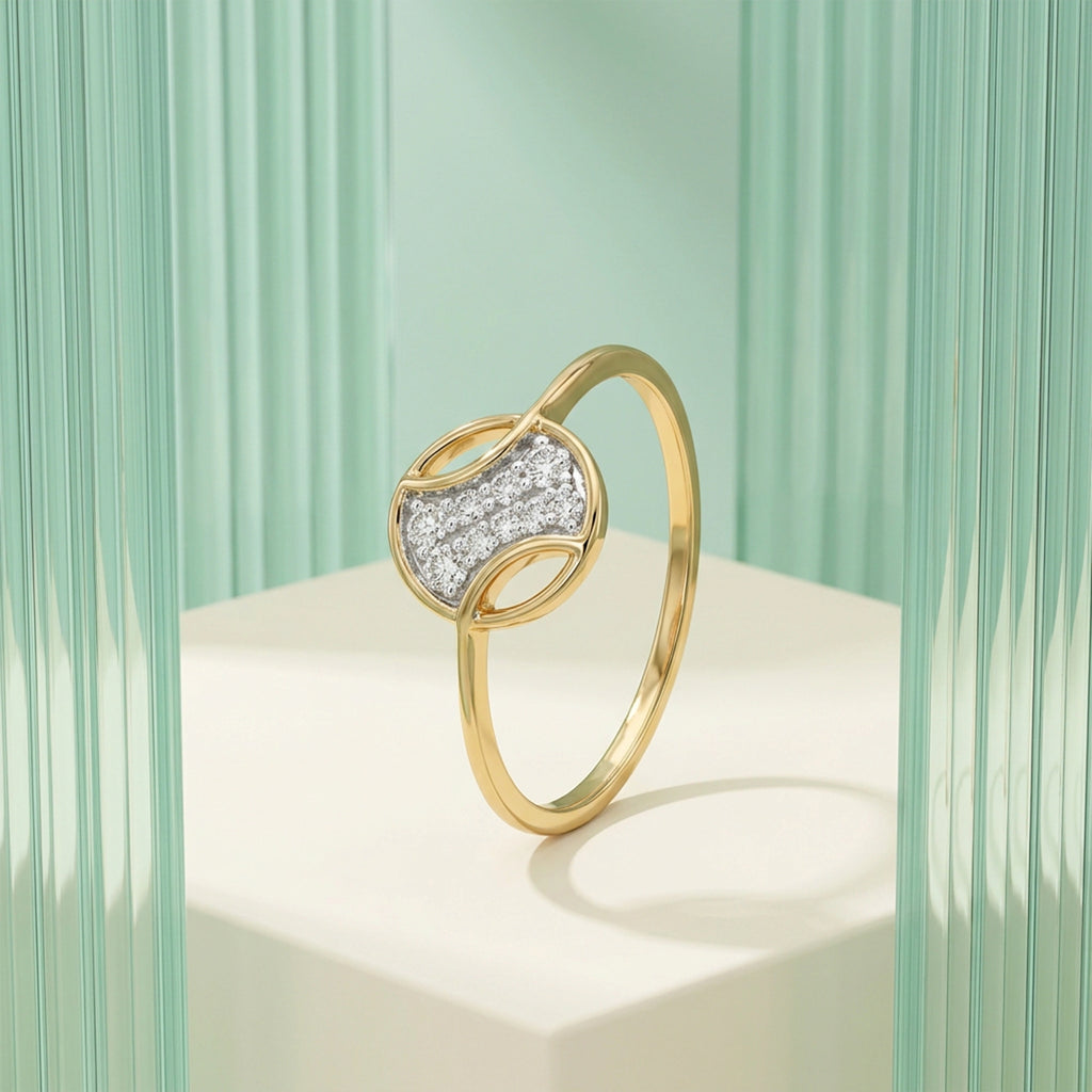 Gold Eclipse Arc Ring