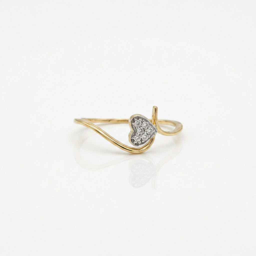 Gold Heart Flow Ring