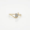 Gold Heart Flow Ring