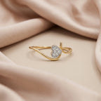 Gold Heart Flow Ring