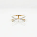 Gold Crossline Spark Ring