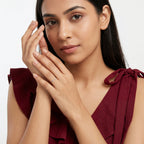 Gold Crossline Spark Ring