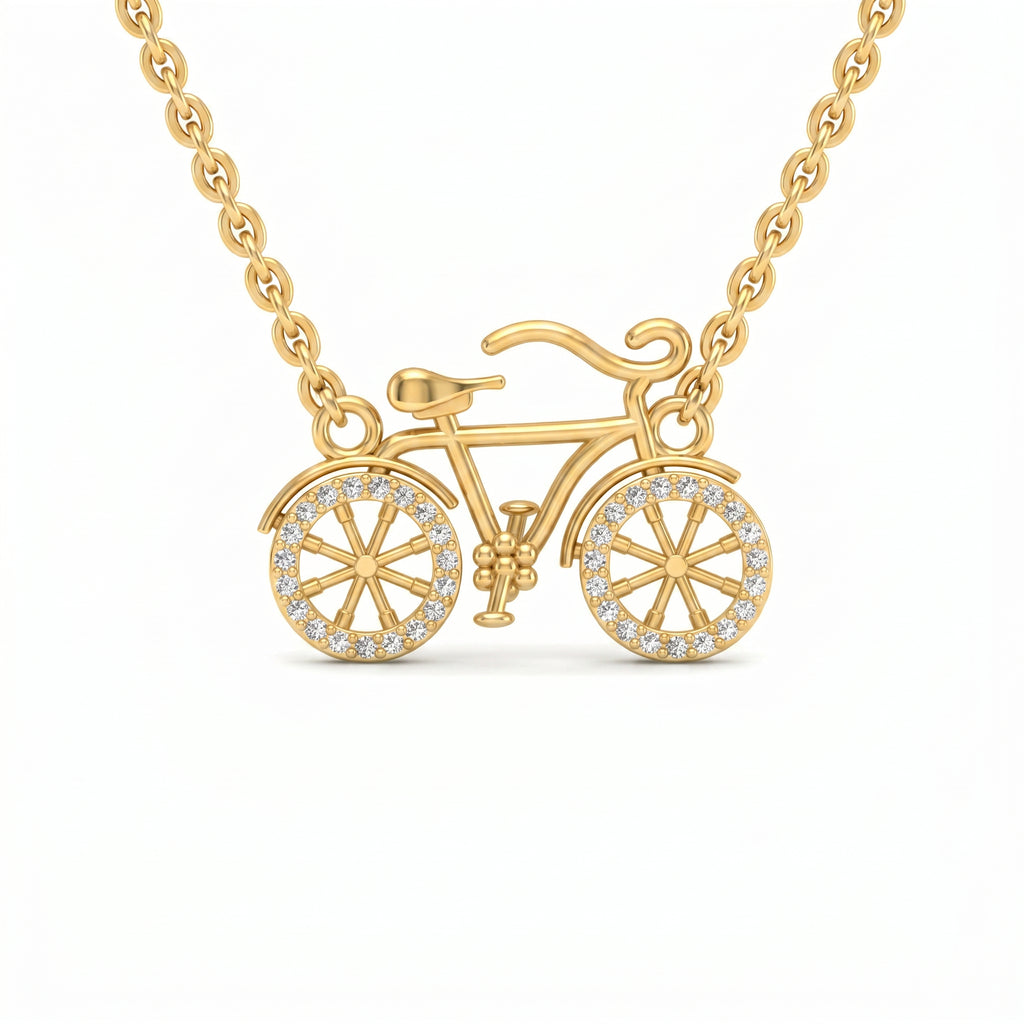 Vintage Bicycle 18KT Gold Plated Pendant