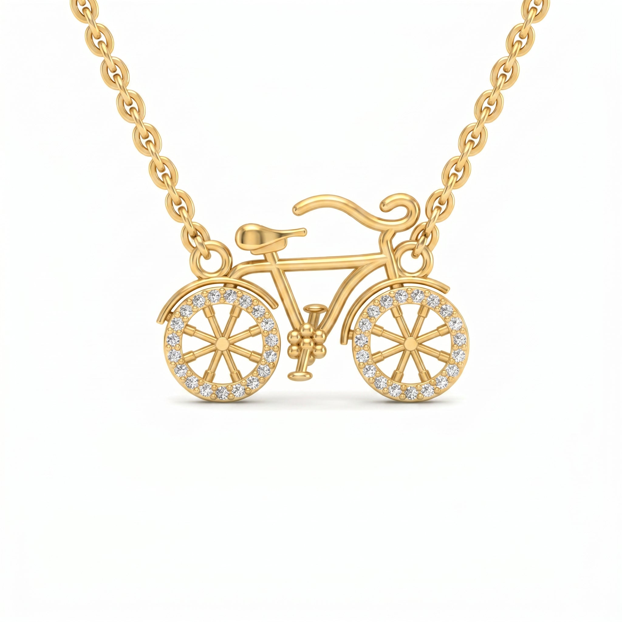 Vintage Bicycle 18KT Gold Plated Pendant