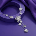 Silver Blossom Cascade Necklace