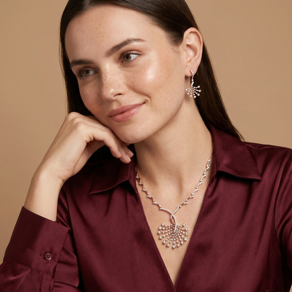 Rose Gold Radiant Fan Set