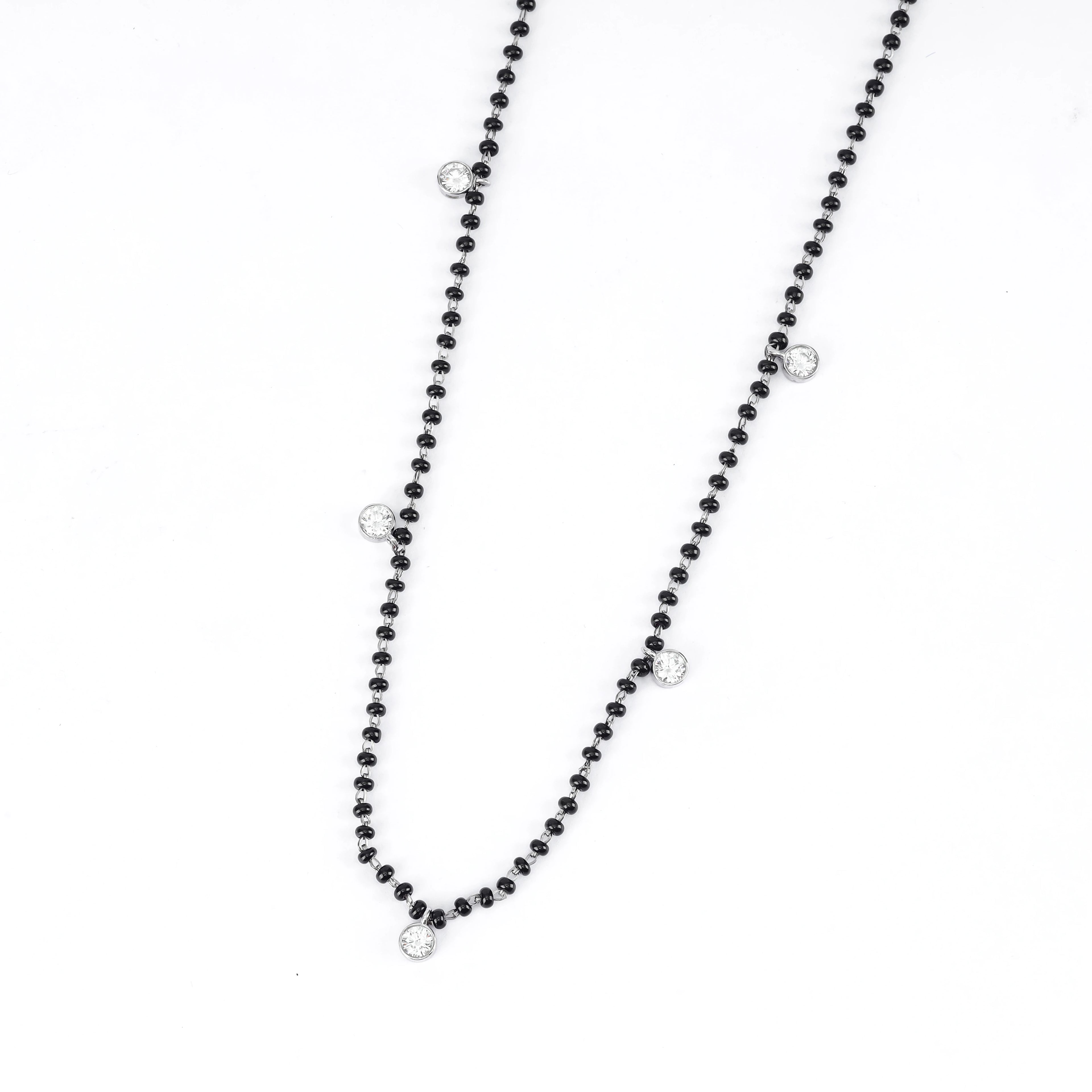 Black Beads and Diamond Mangalsutra